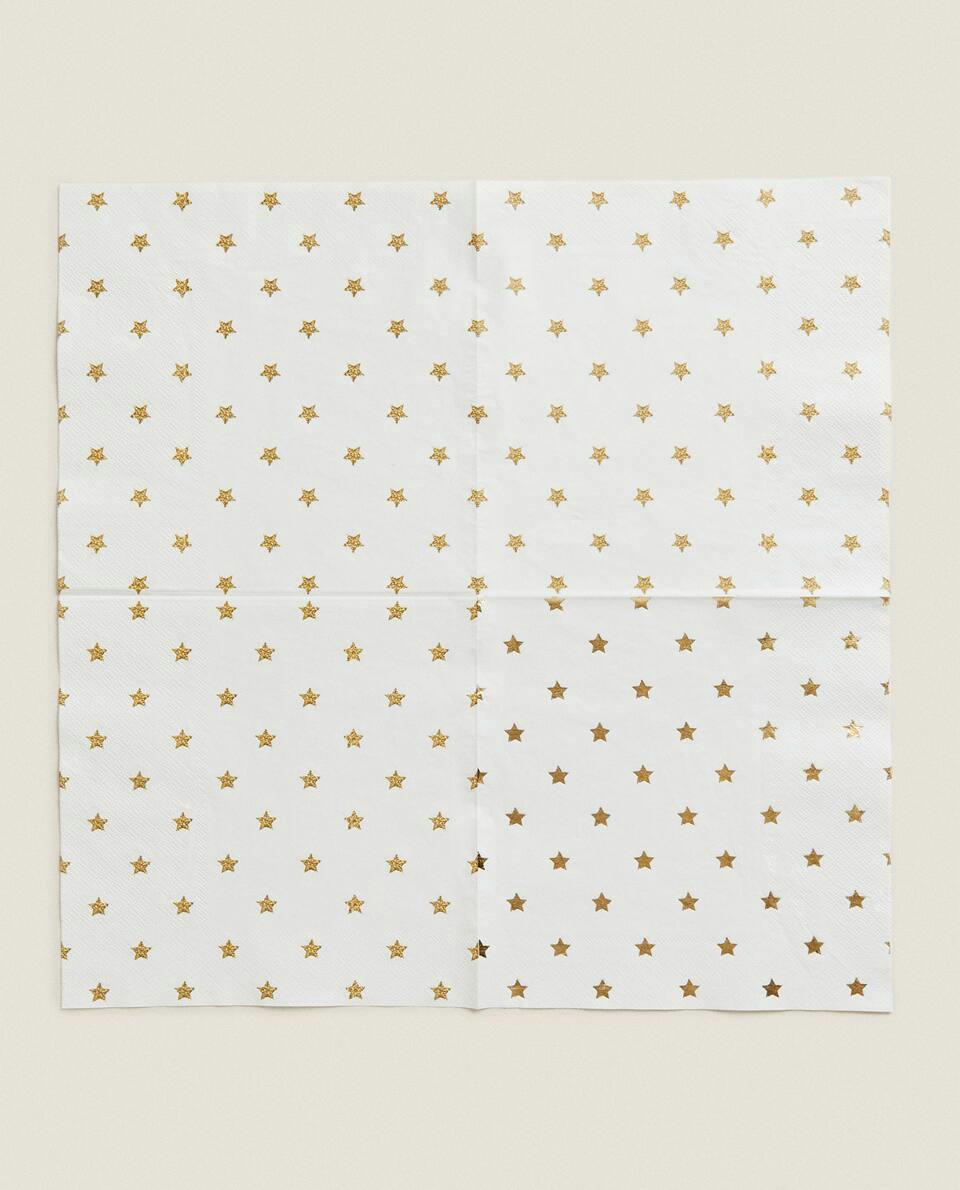 CHRISTMAS STAR PAPER NAPKINS (PACK OF 20)