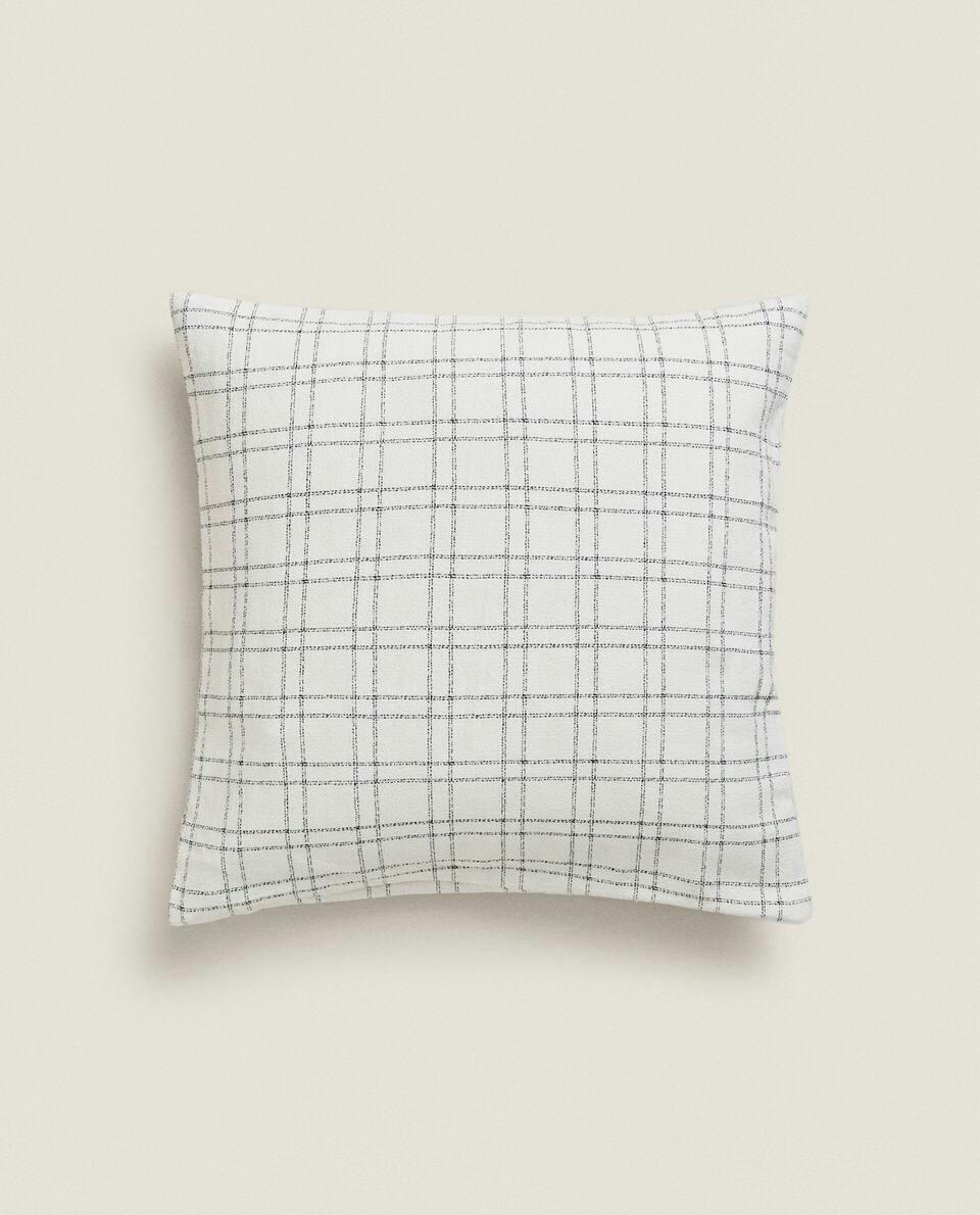 CHECK CUSHION COVER