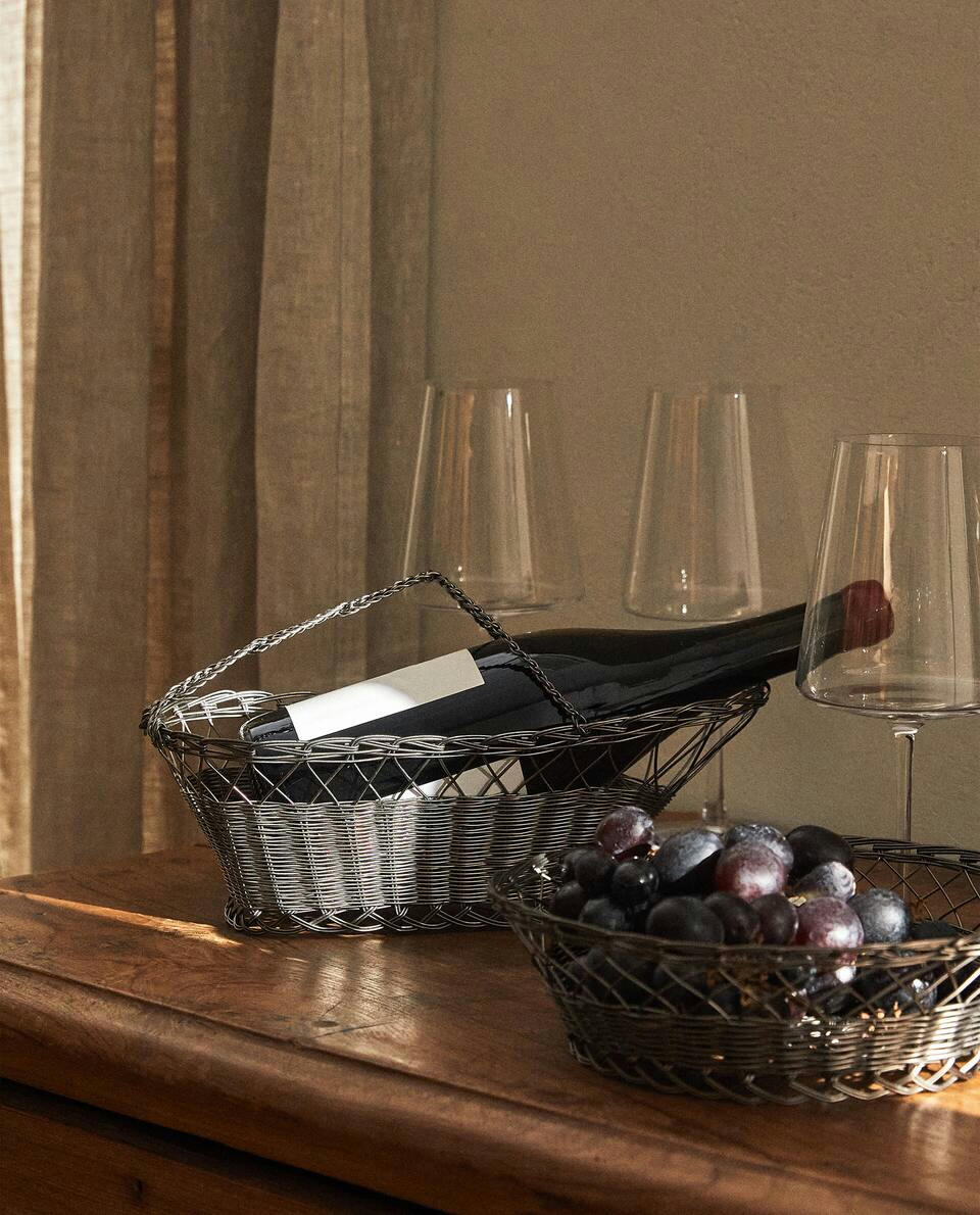 METAL BOTTLE HOLDER BASKET