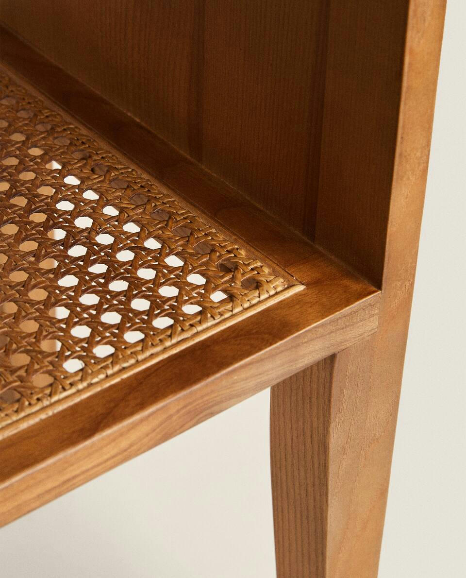 WOODEN BEDSIDE TABLE