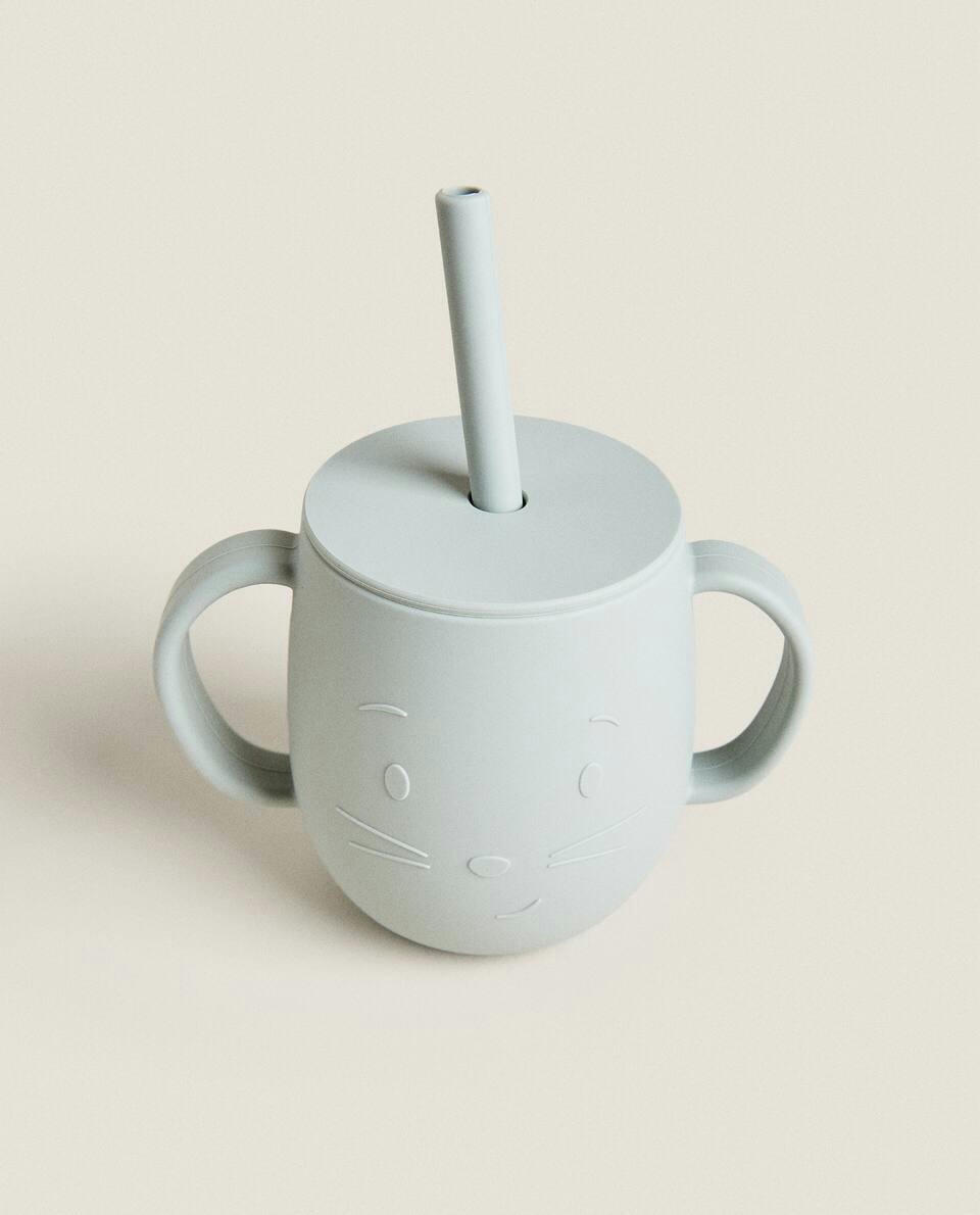 MOUSE SILICONE TUMBLER WITH STRAW