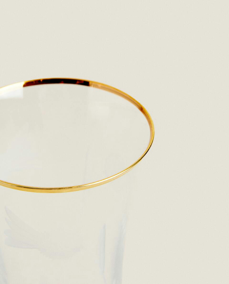 CRYSTALLINE CHRISTMAS FLUTE GLASS