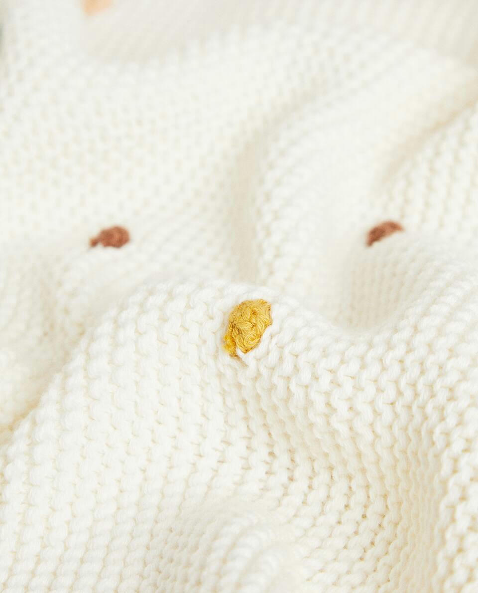 MULTICOLOURED CHUNKY KNIT BLANKET