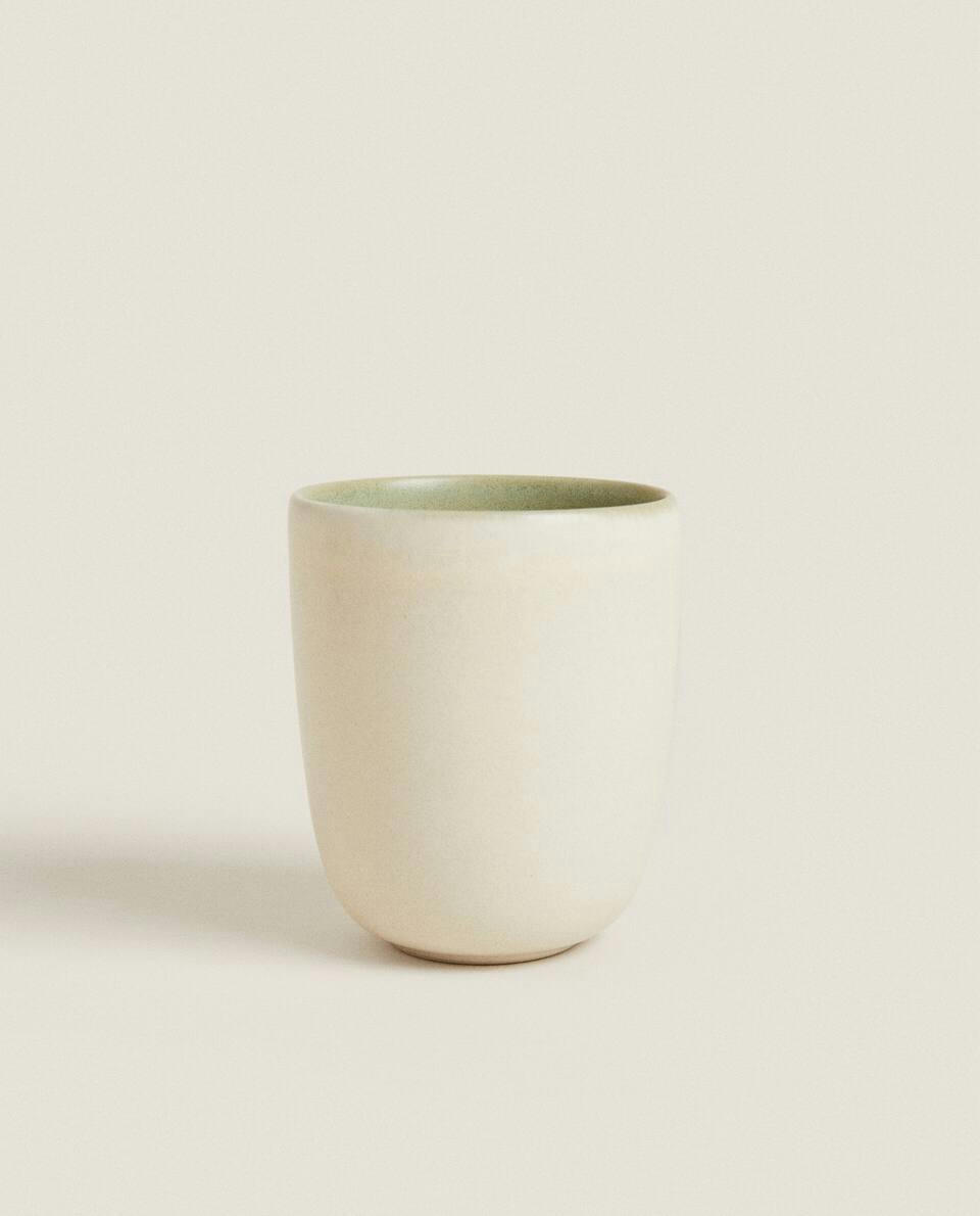 COLOURED STONEWARE TUMBLER