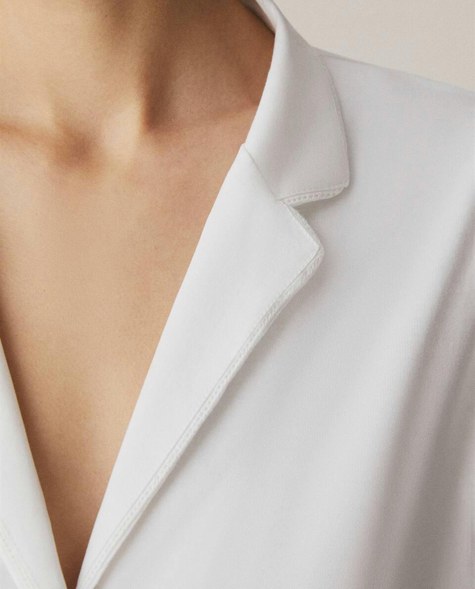 COTTON SHIRT WITH LACE TRIM