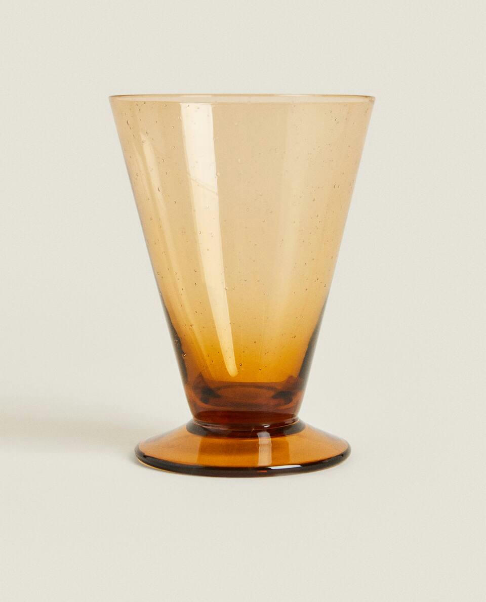 LARGE GLASS WITH BUBBLES