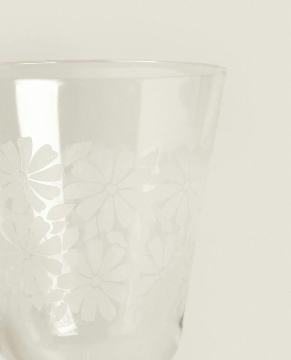 FLORAL WINE GLASS