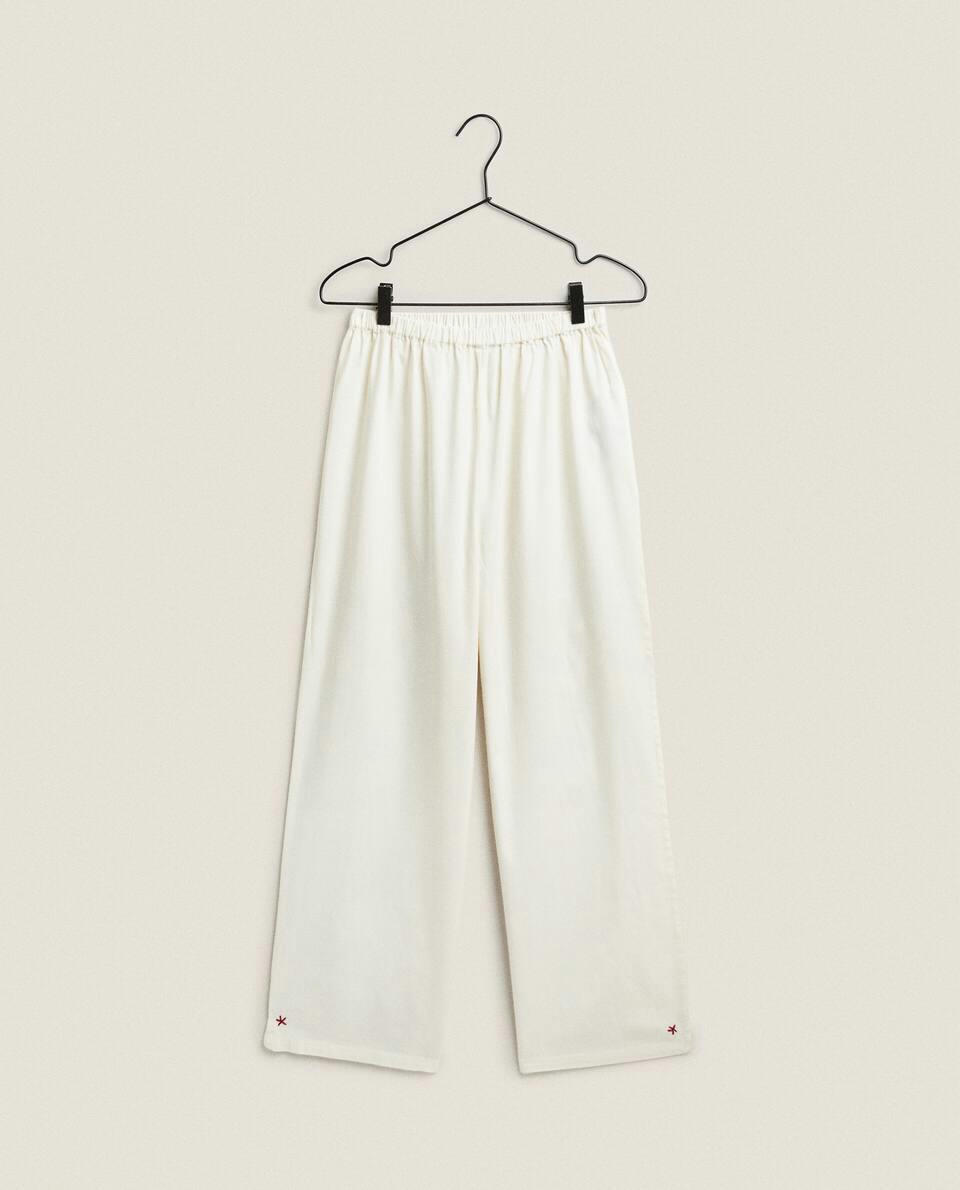 CHRISTMAS PYJAMA SET WITH EMBROIDERED COLLAR