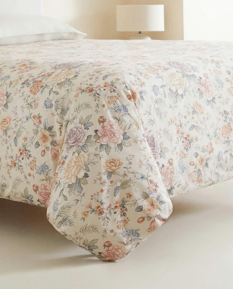 FLORAL PRINT DUVET COVER