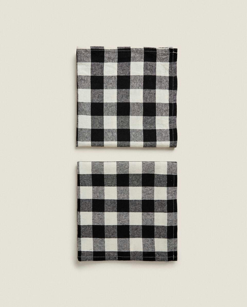 CHECK LINEN NAPKIN (PACK OF 2)
