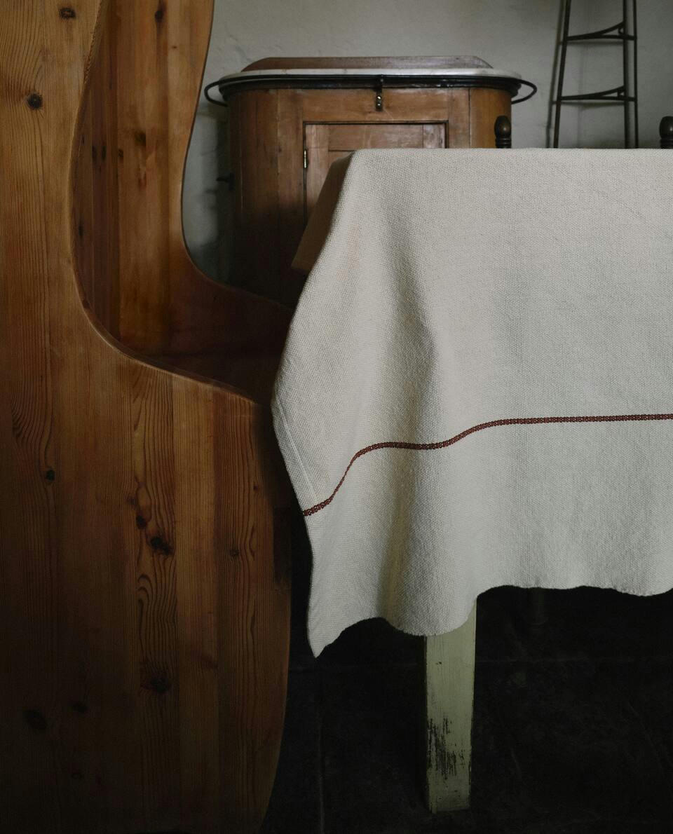 COTTON TABLECLOTH WITH BORDER
