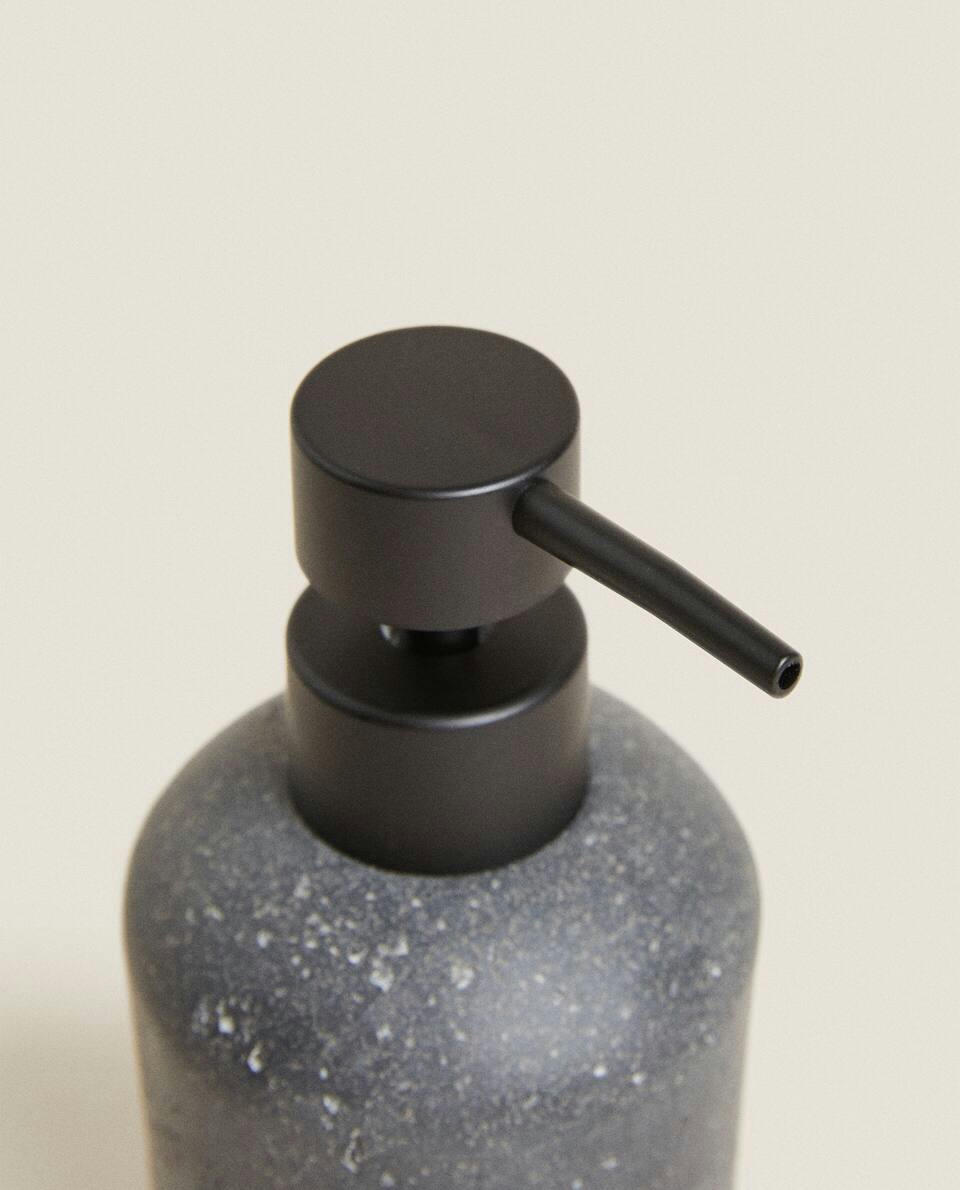 BLACK RESIN STONE BATHROOM SET