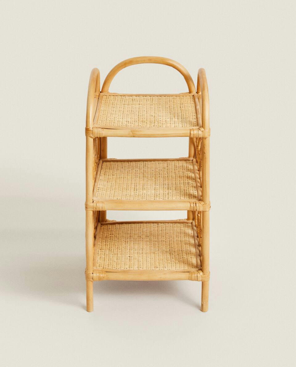 RATTAN BEDSIDE TABLE