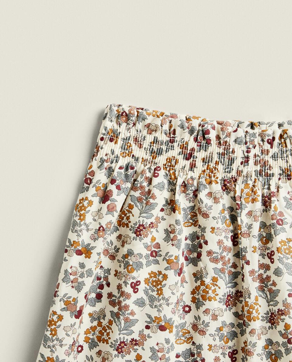FLORAL PRINT FABRIC CHILDREN'S TROUSERS