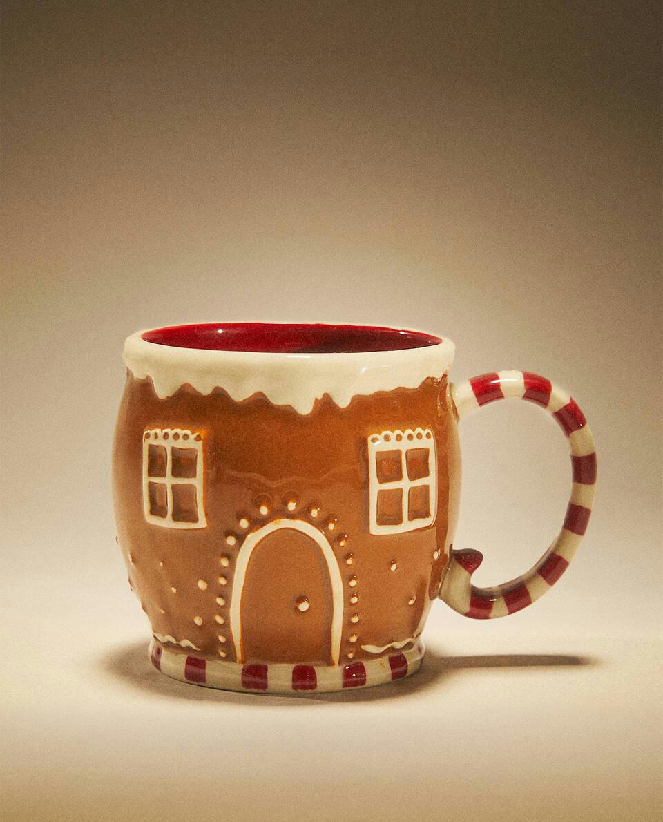 CHRISTMAS CHILDREN’S STONEWARE HOUSE MUG