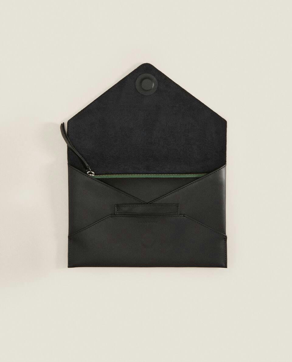 LEATHER DOCUMENT HOLDER CLUTCH