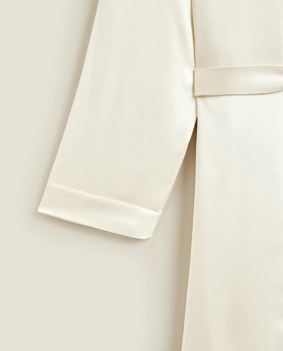 PLAIN SATEEN DRESSING GOWN