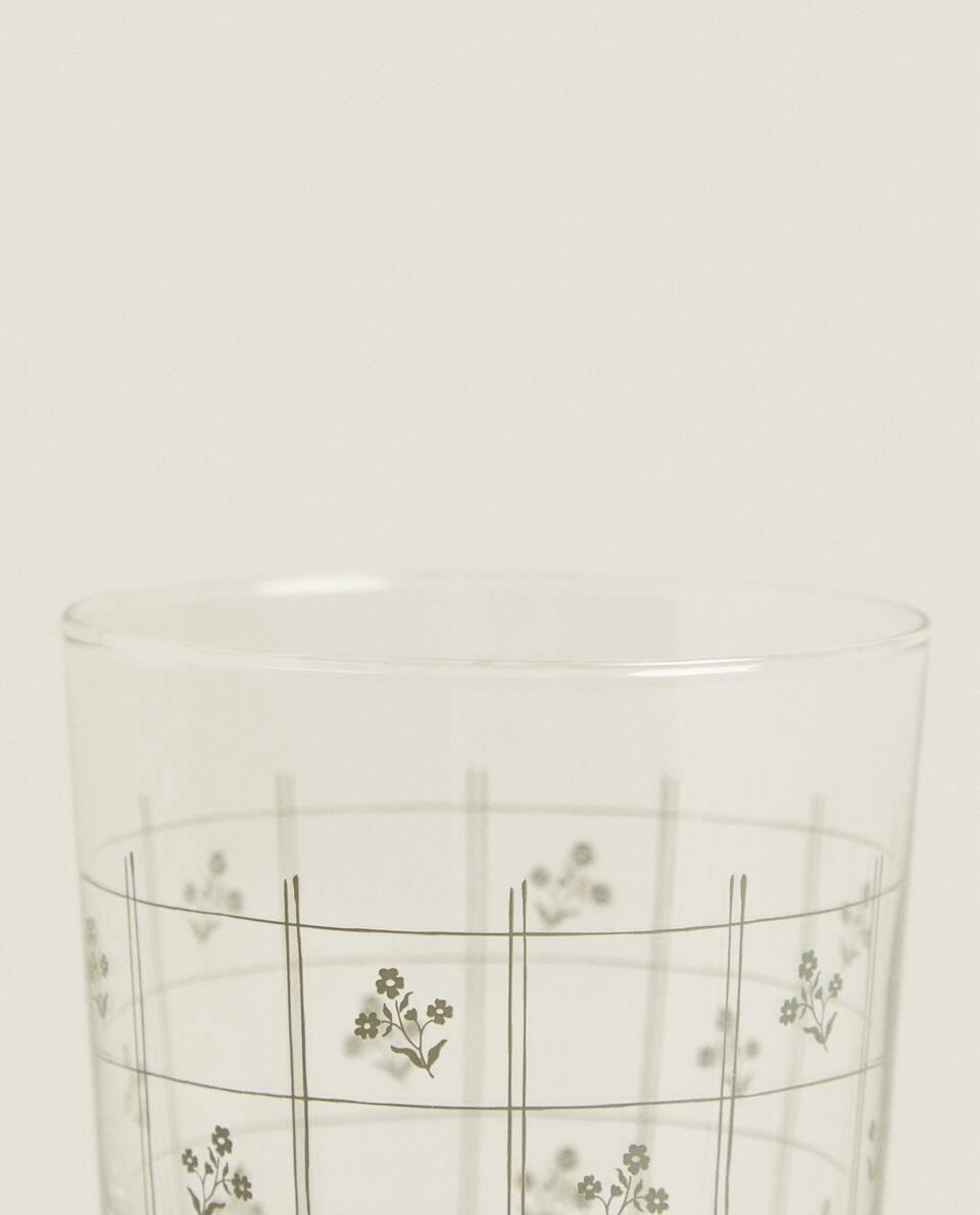 FLORAL GLASS TUMBLER