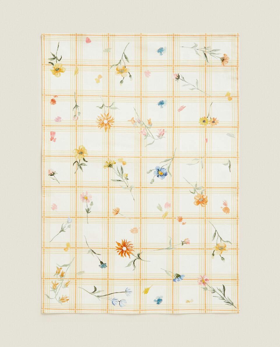 FLORAL PRINT COTTON TEA TOWEL (PACK OF 2)