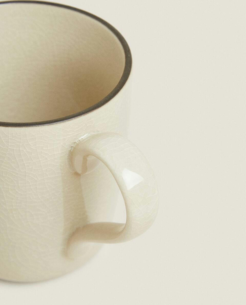 STONEWARE MUG WITH RIM
