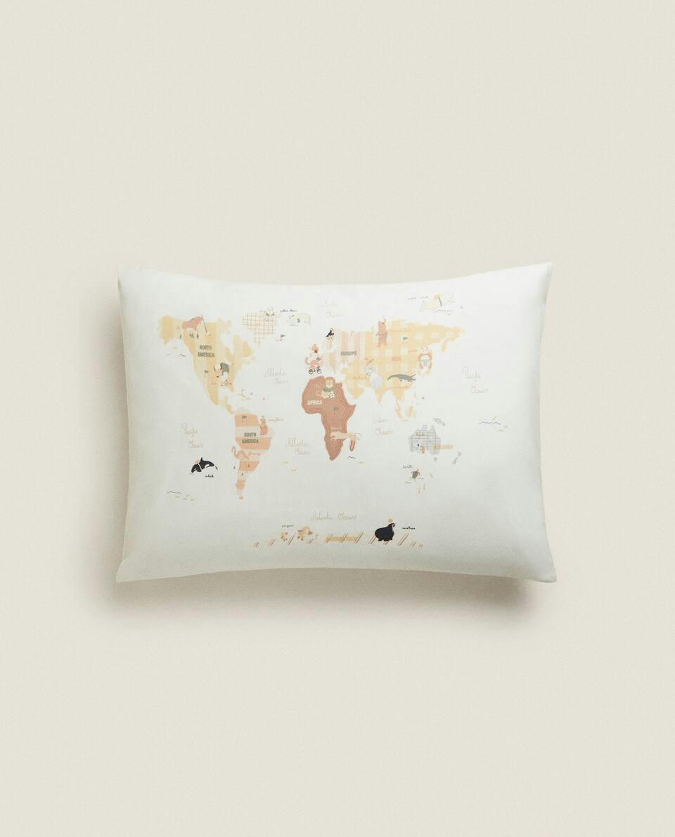 MAP PRINT PILLOWCASE