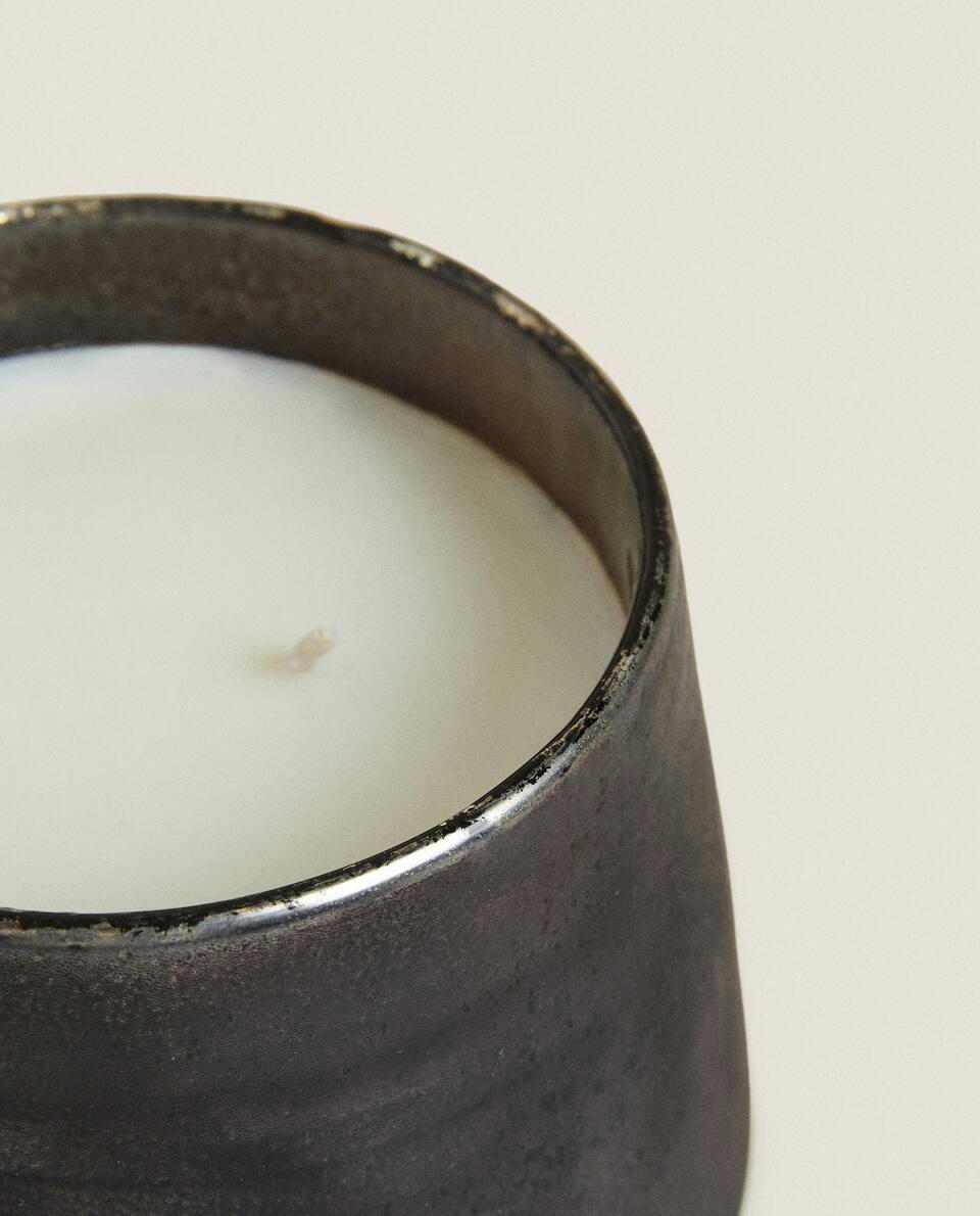 ANTIQUE FINISH GLASS CANDLE