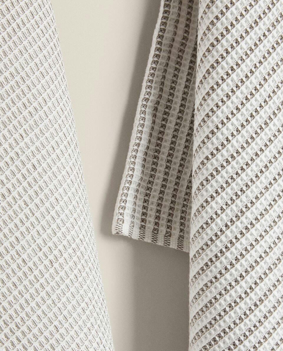 WAFFLE KNIT TEA TOWEL (PACK OF 2)