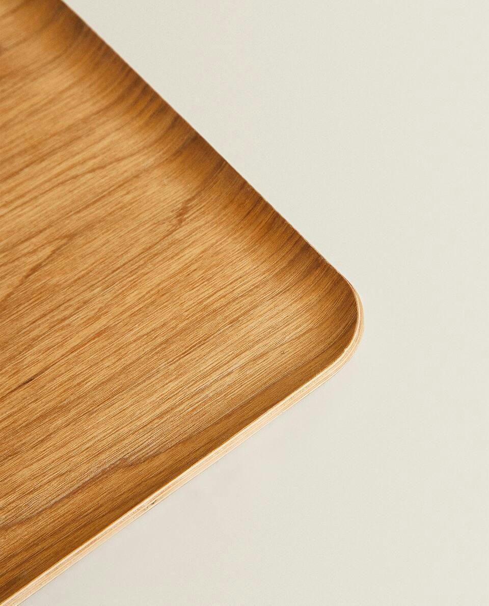 RECTANGULAR NON-SLIP WOODEN TRAY