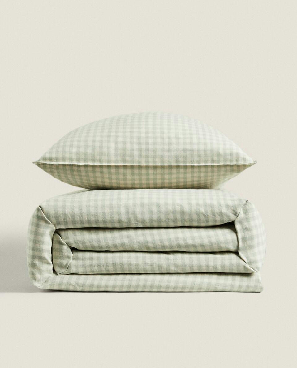 CHECK DUVET COVER