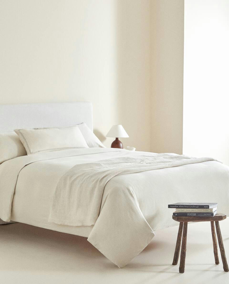 STRIPED FLANNEL DUVET COVER