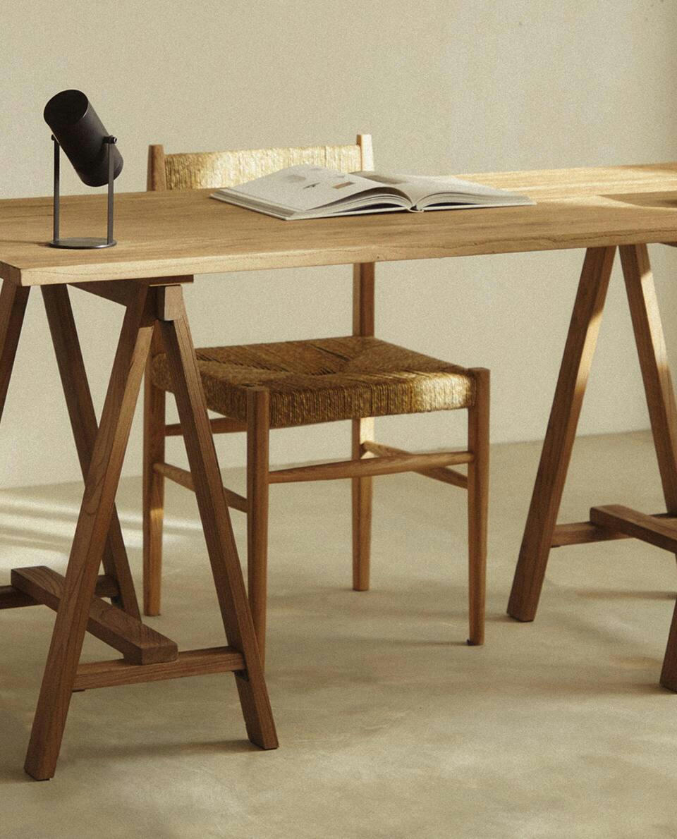 ELM WOOD TRESTLE TABLE