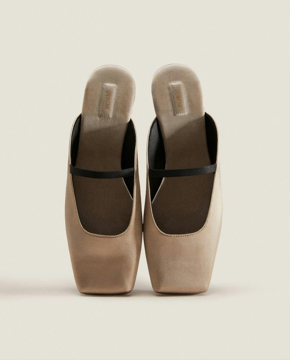 SATIN SLINGBACK BALLERINAS