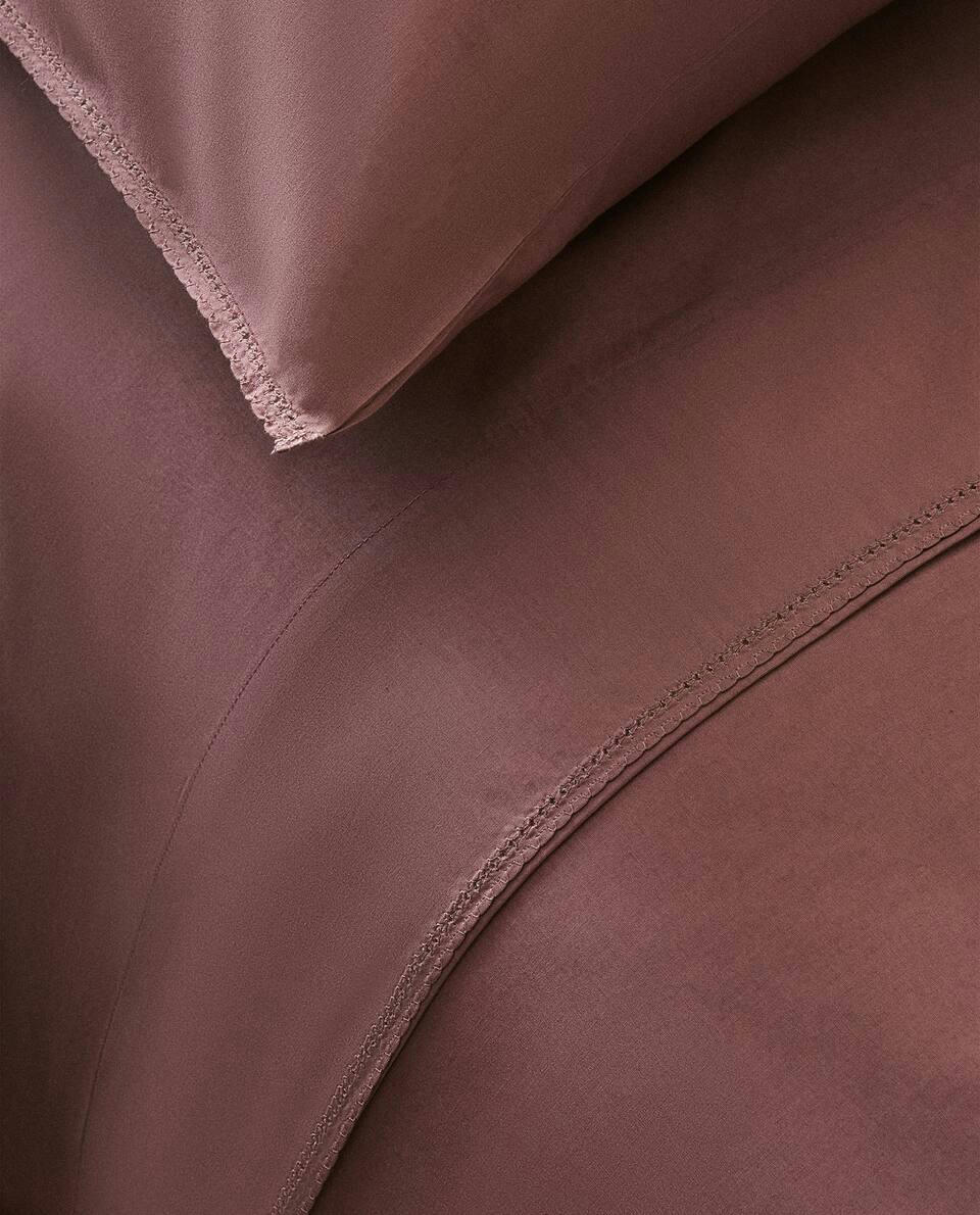 CHILDREN'S TOPSTITCHED COTTON FLAT SHEET