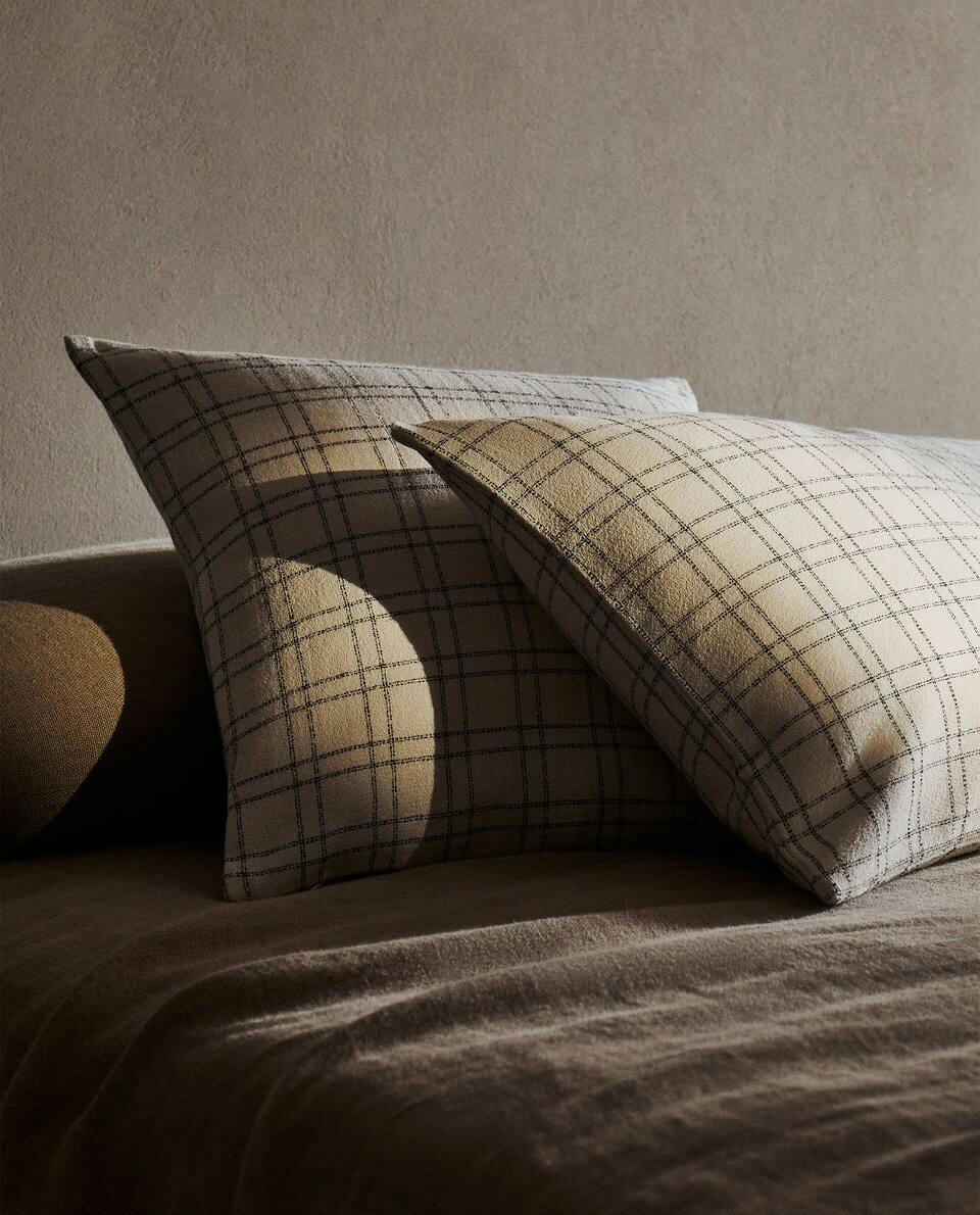 CHECK CUSHION COVER