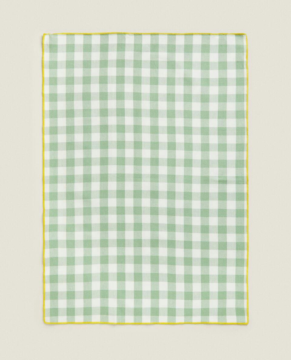 CHECK PRINT COTTON TEA TOWEL (PACK OF 2)