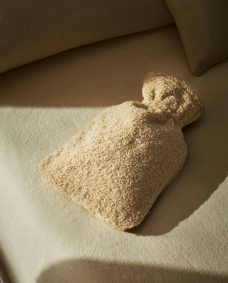 FAUX SHEARLING WATER BOTTLE