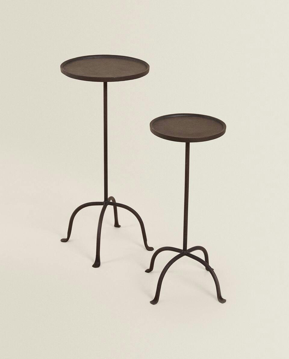 ANTIQUE-EFFECT METAL TABLE