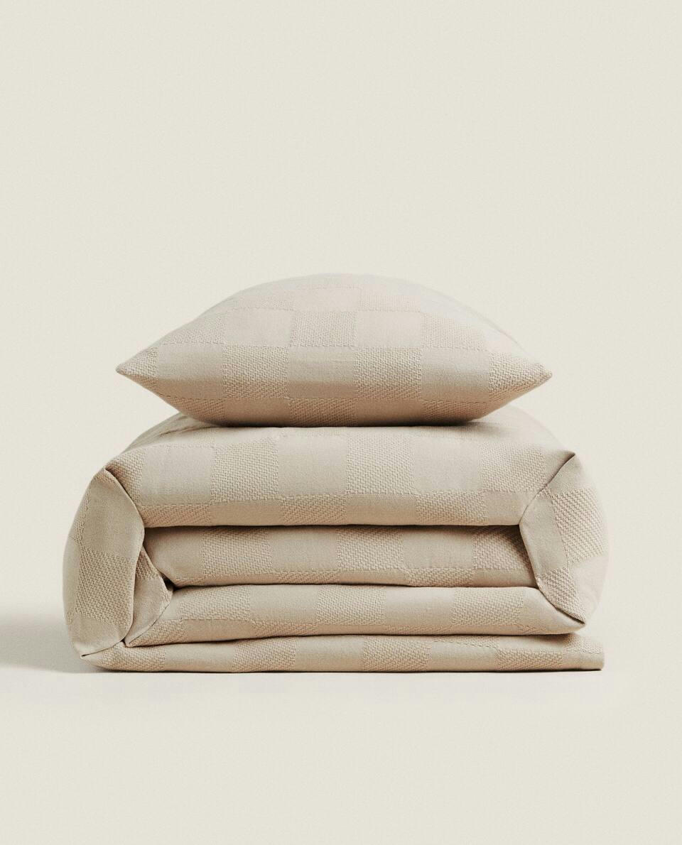CHECKED COTTON BEDSPREAD