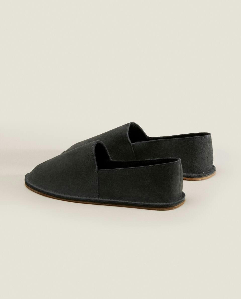 MINIMALIST LEATHER BABOUCHE SLIPPERS