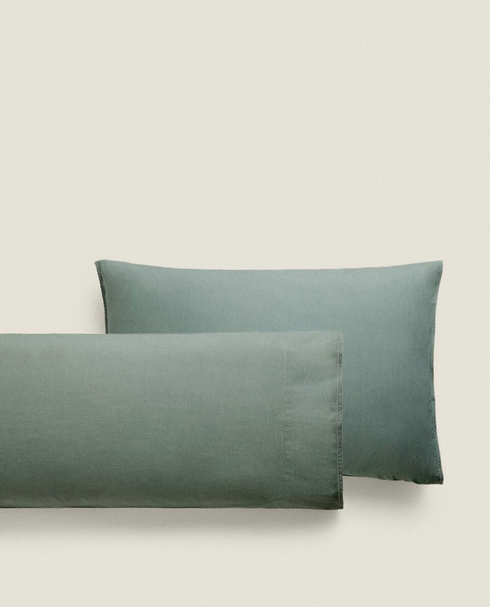 CHILDREN'S TOPSTITCHED COTTON PILLOWCASE