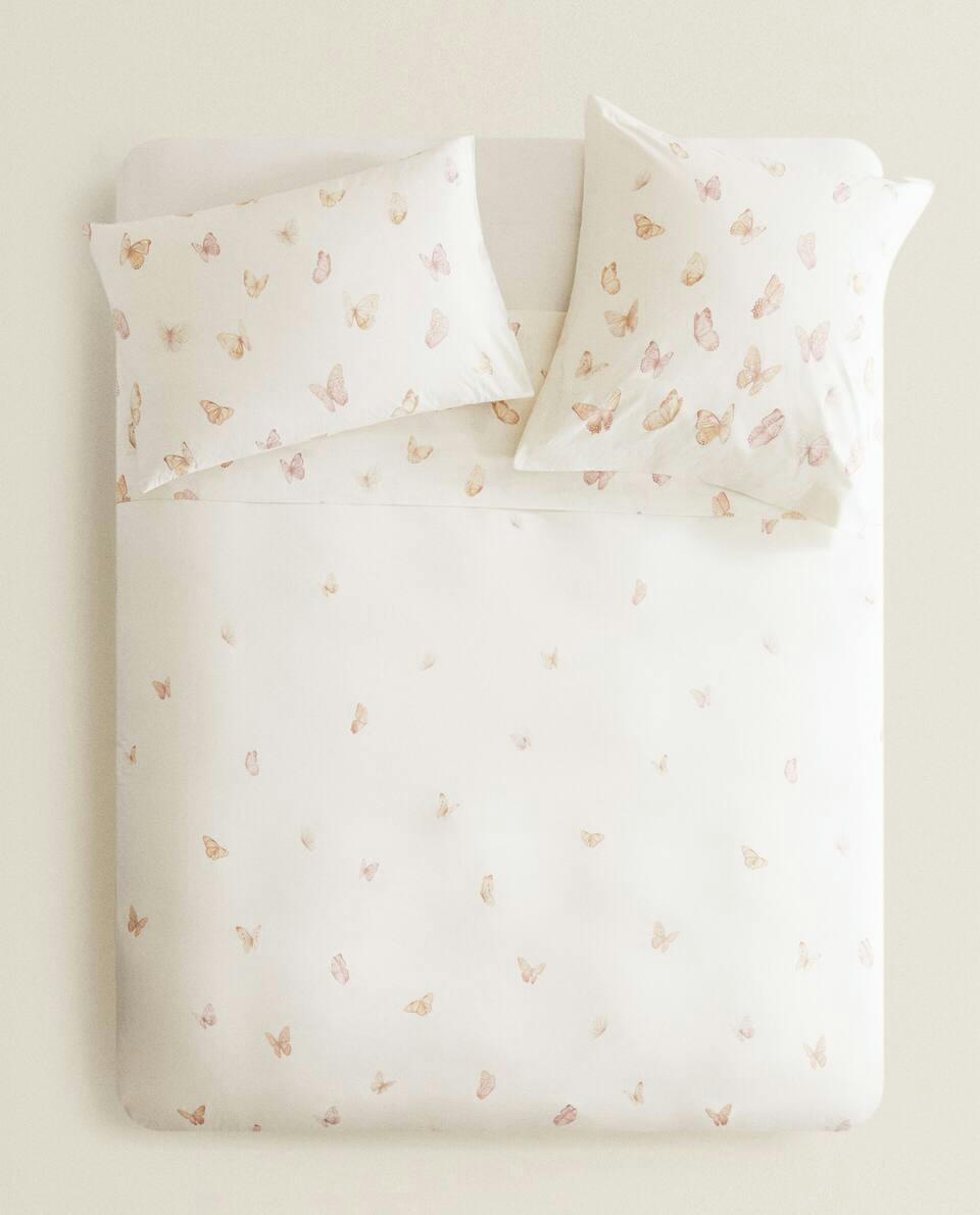 BUTTERFLY PRINT DUVET COVER