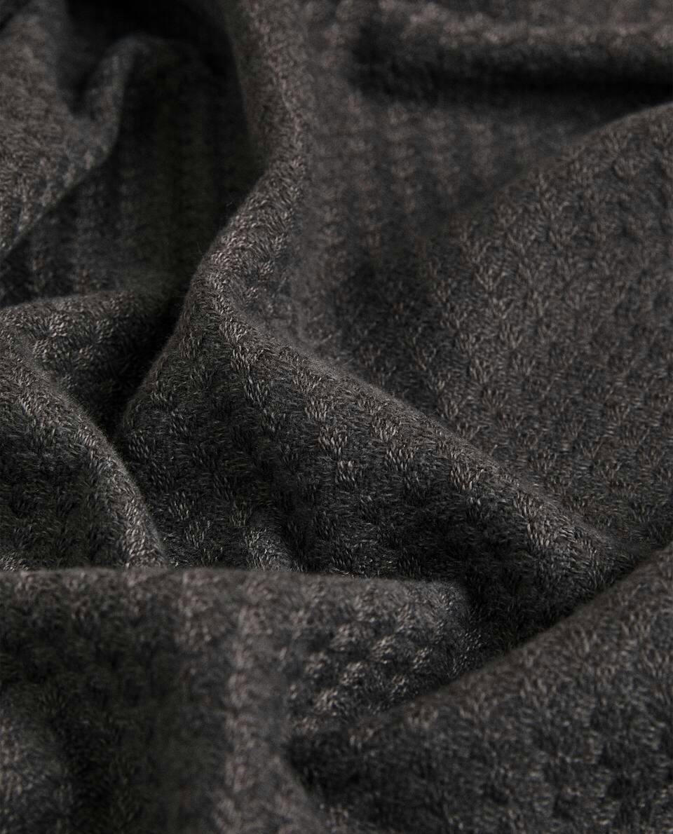 TEXTURED CHECK BLANKET