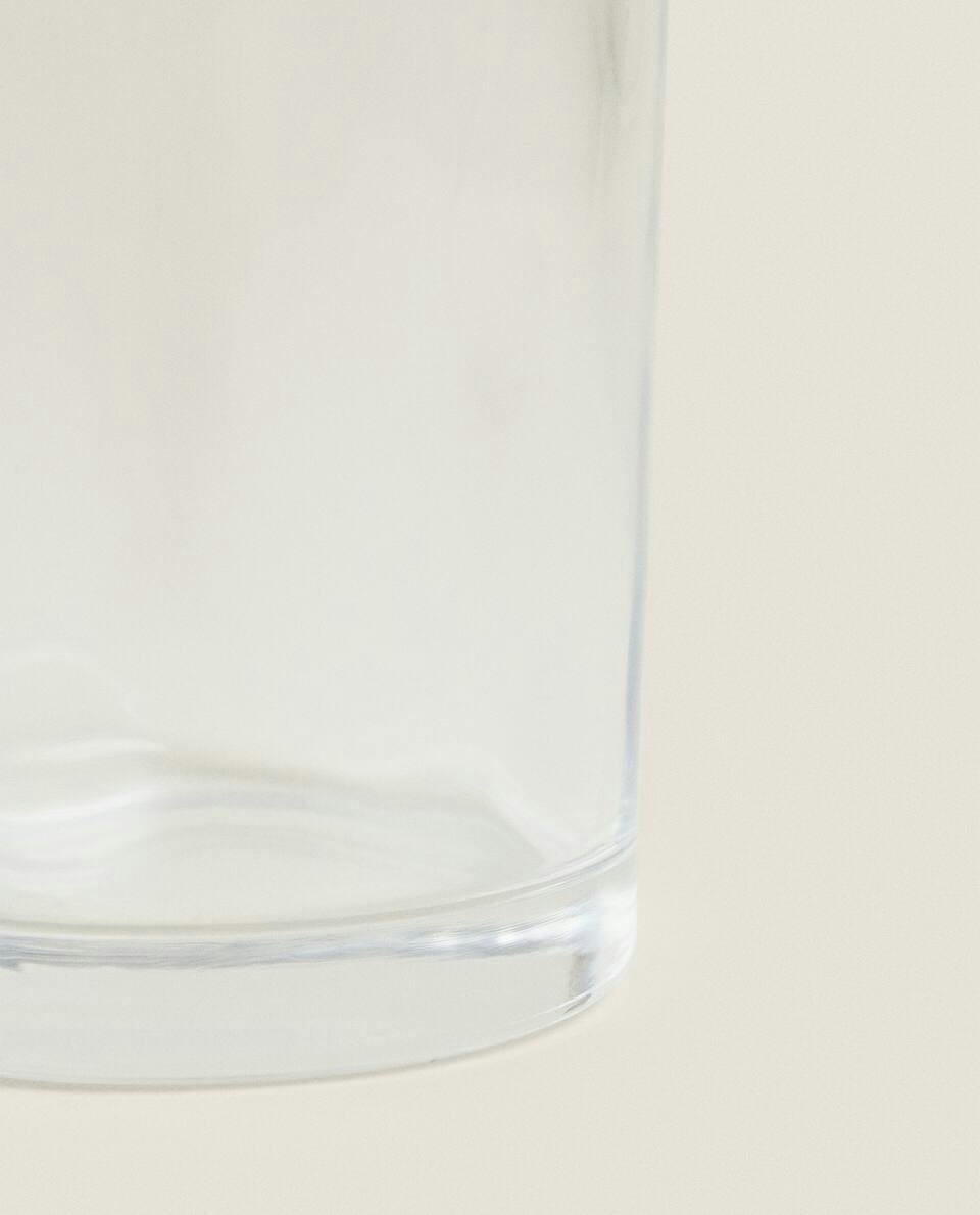 GLASS AND WOOD BATHROOM SET