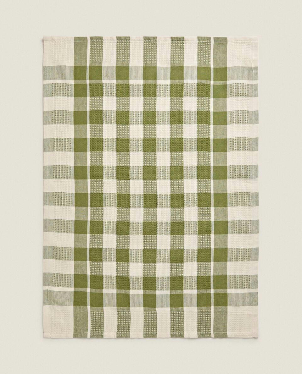 CHECK WAFFLE TEA TOWEL (PACK OF 2)