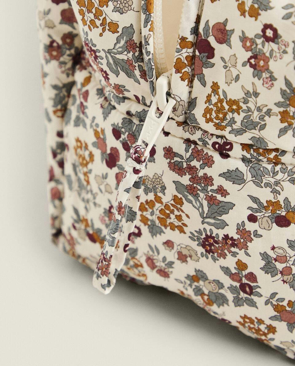 FLORAL PRINT FABRIC CHILDREN’S TOILETRY BAG