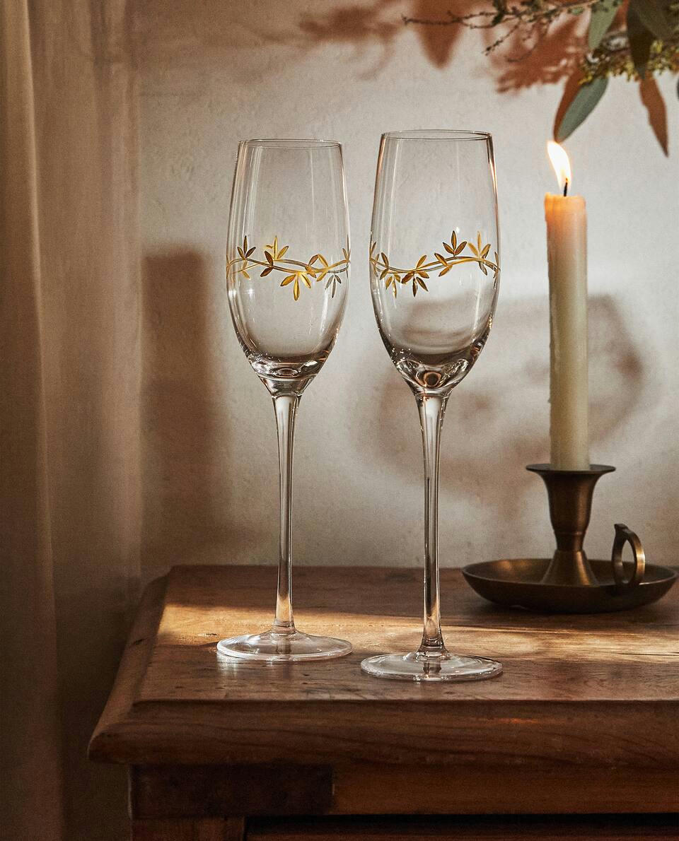 CHRISTMAS LEAF GLASS