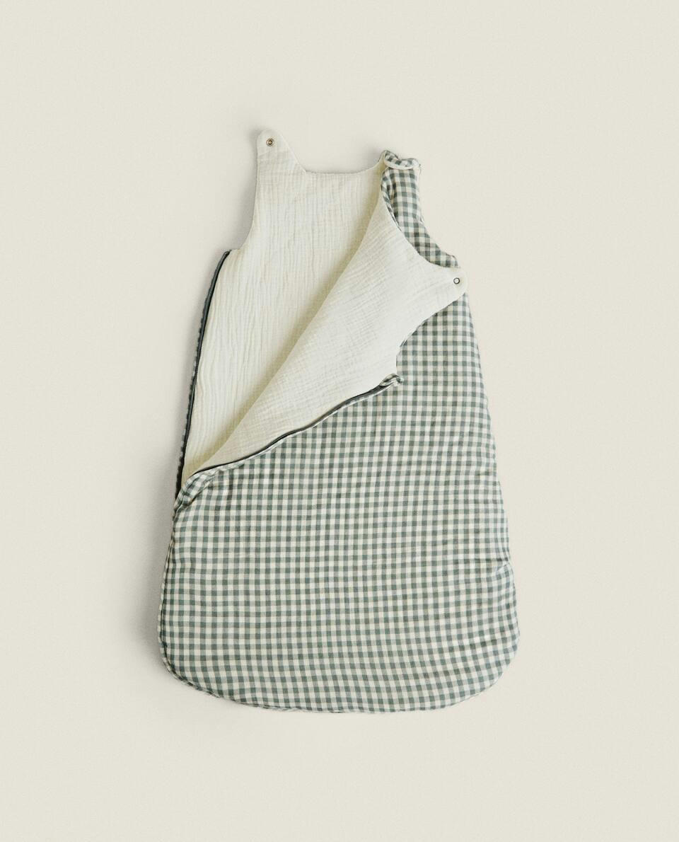 CHILDREN’S CHECK COTTON SLEEPING BAG