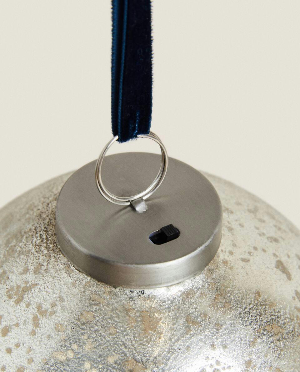 CHRISTMAS LIGHT GLASS BAUBLE DECORATION