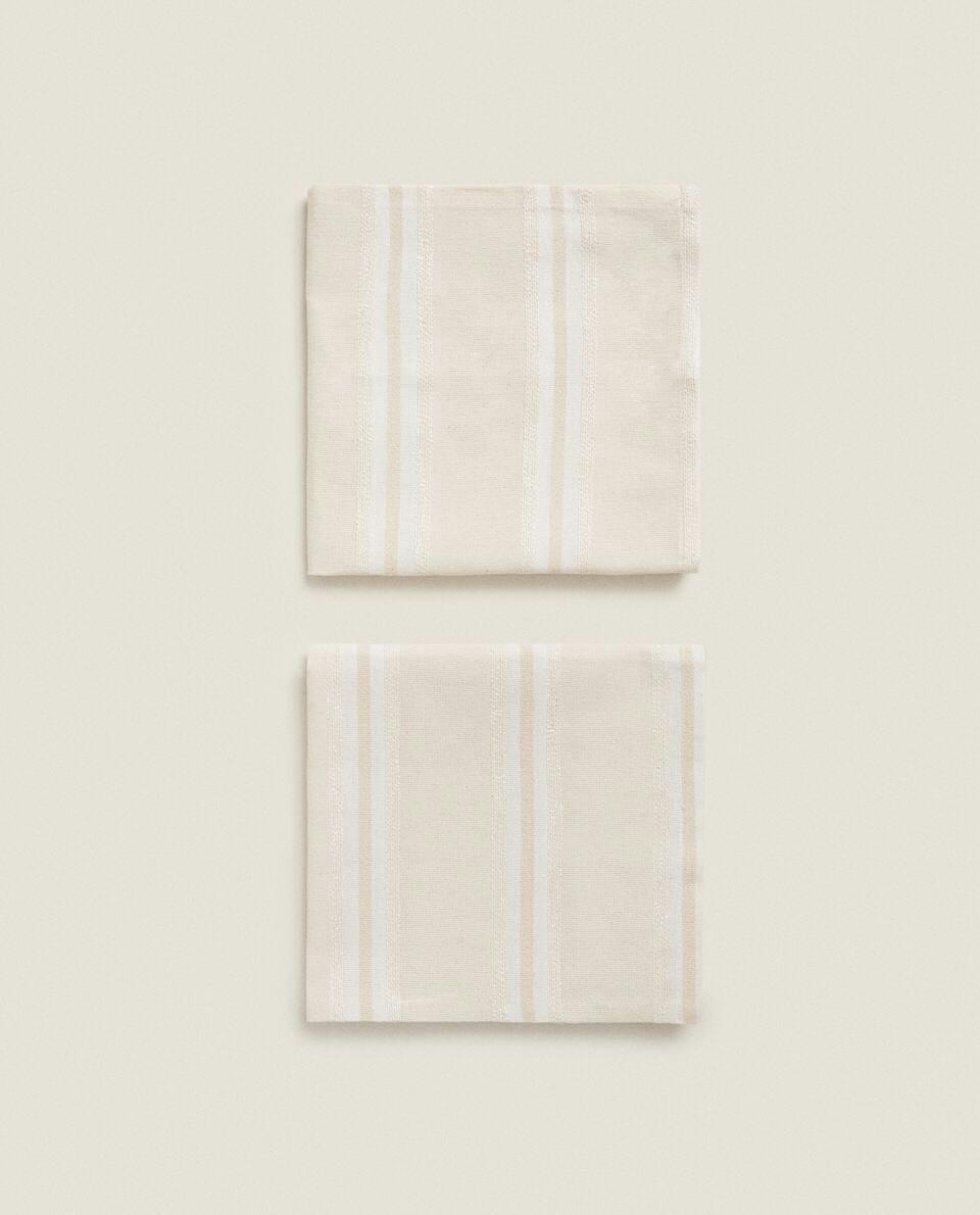 COTTON DYED THREAD NAPKINS (PACK OF 2)