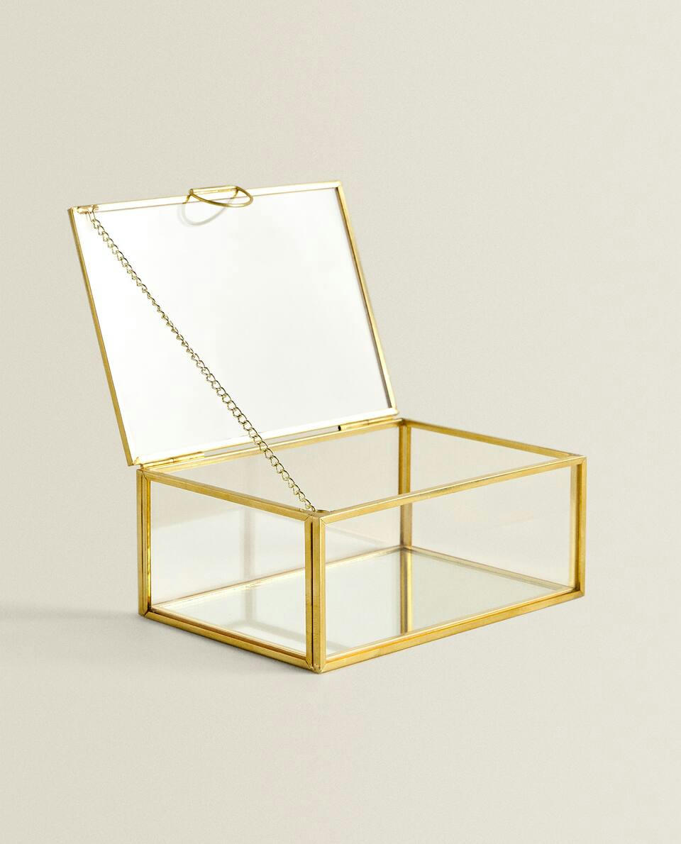 CAJA METAL Y CRISTAL TIMING